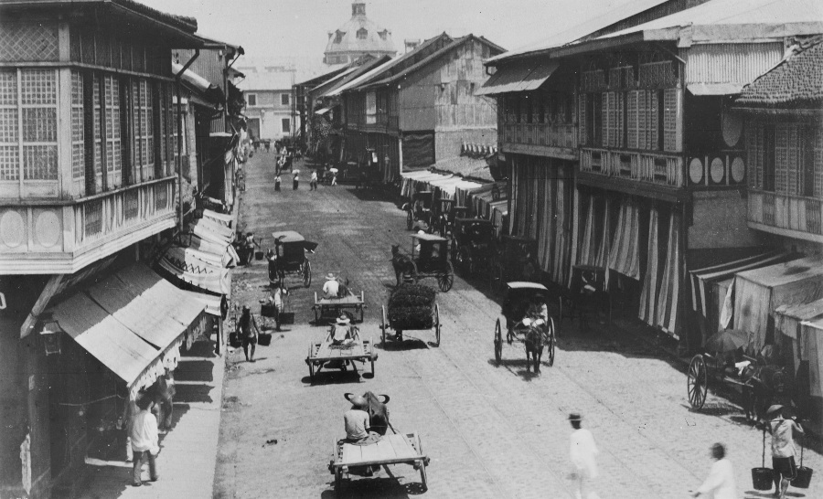 Carriages and Horses in the Old Streets of Manila